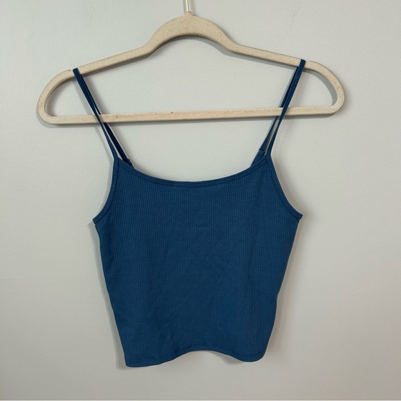 NWT American Eagle Outfitters Blue Camisole Crop Top Women’s Size Medium - Picture 2 of 7